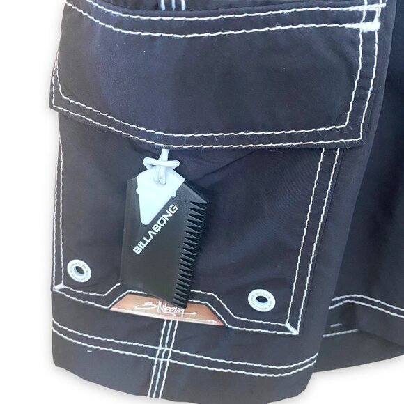 Billabong Black & White Swim Board Shorts Swim Trunks  New NWT, Men’s Size 36 - Picture 4 of 10